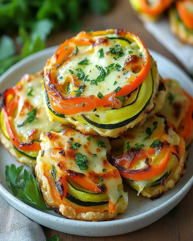 Galettes de verduras vegetarianas con queso sin cuajo First Image First Image