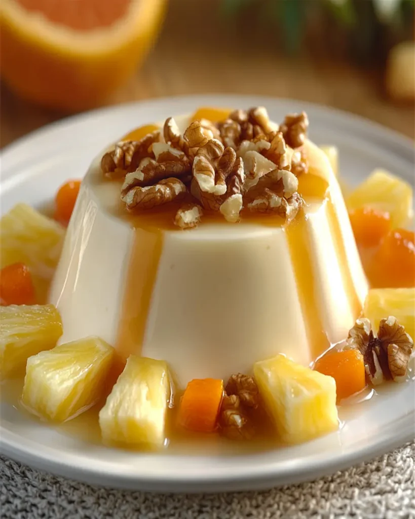 Gelatina de Queso Crema con Zanahoria, Piña y Nuez First Image First Image