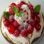 Roulé Pavlova de Frutas Rojas First Image First Image