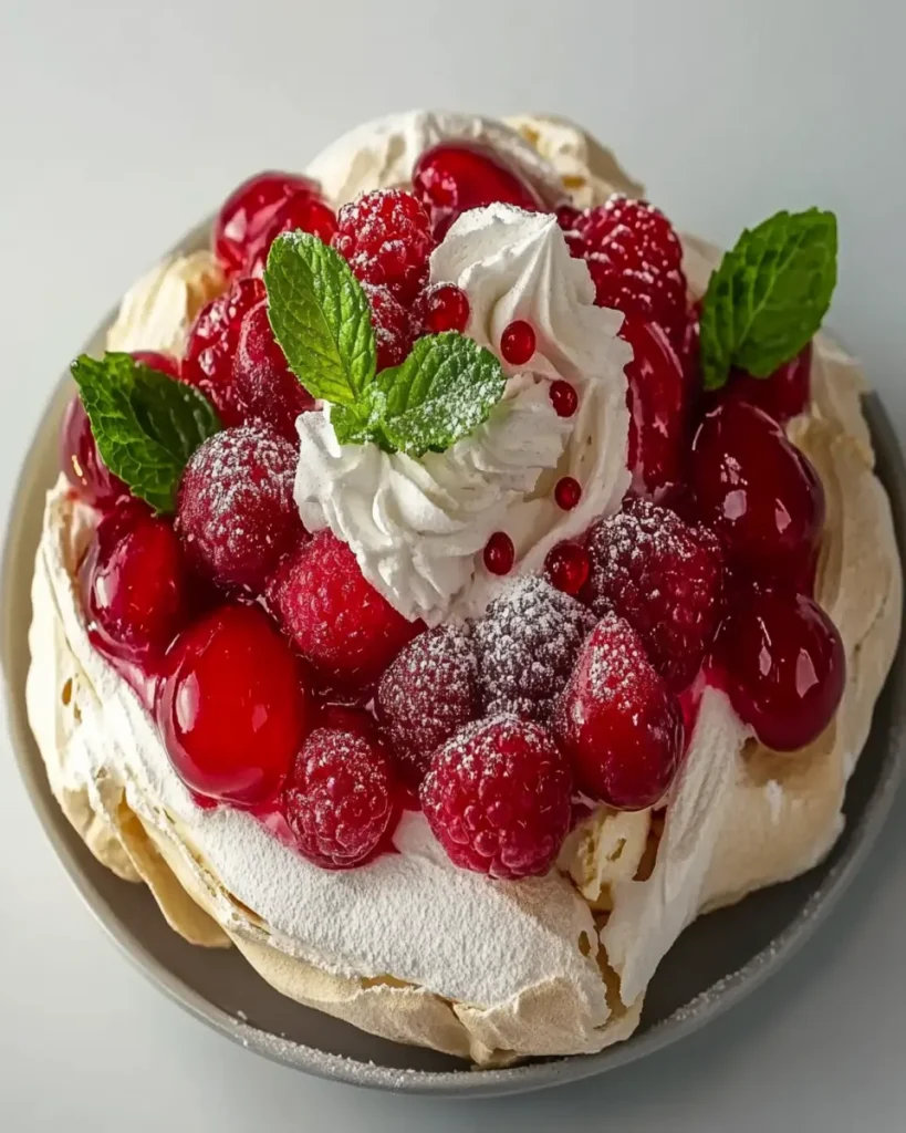 Roulé Pavlova de Frutas Rojas First Image First Image