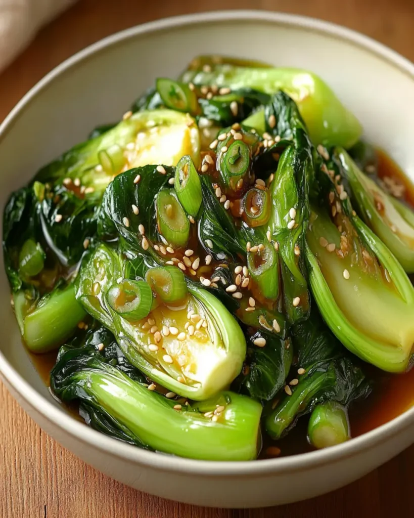 Salteado de Bok Choy con Salsa de Jengibre y Soja First Image First Image