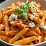 Pasta Cremosa con Pimientos Rojos Asados y Feta First Image First Image