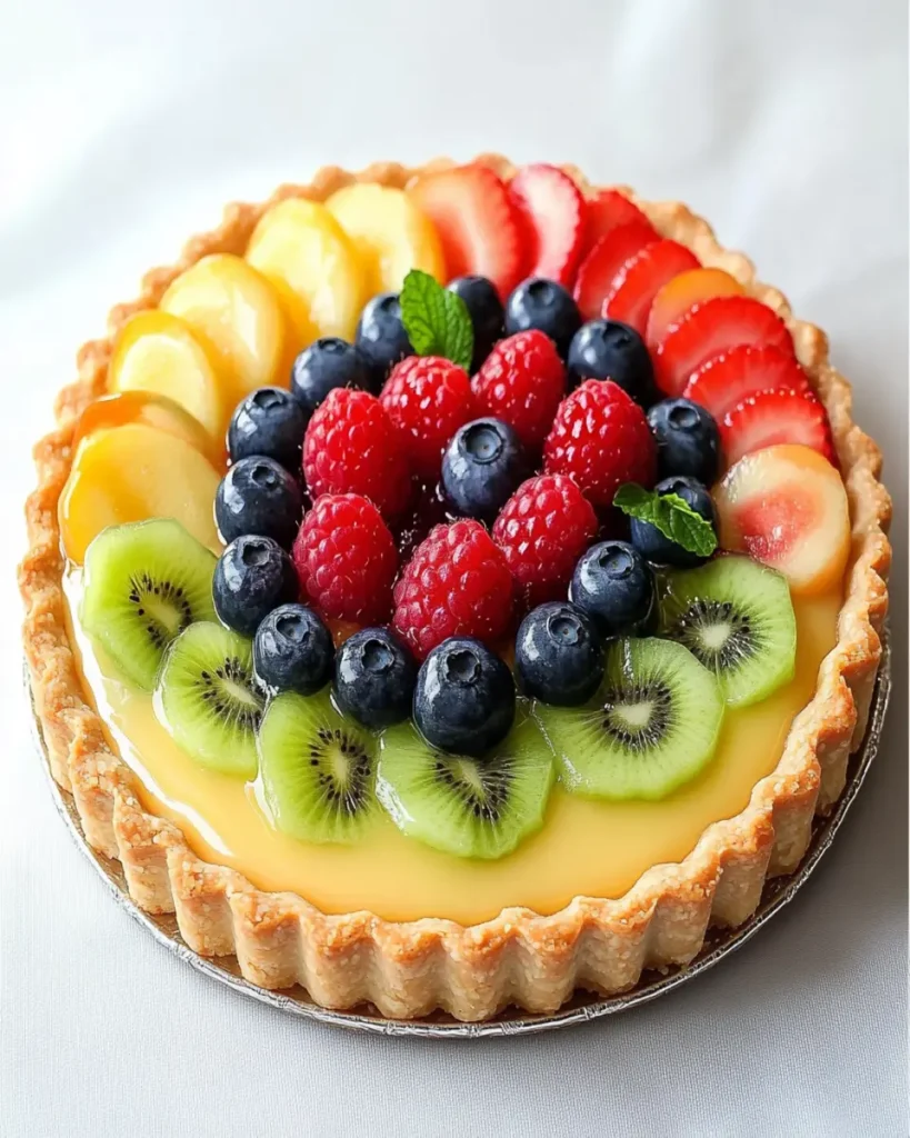 Tarta de Frutas con Crema de Vainilla Sedosa First Image First Image