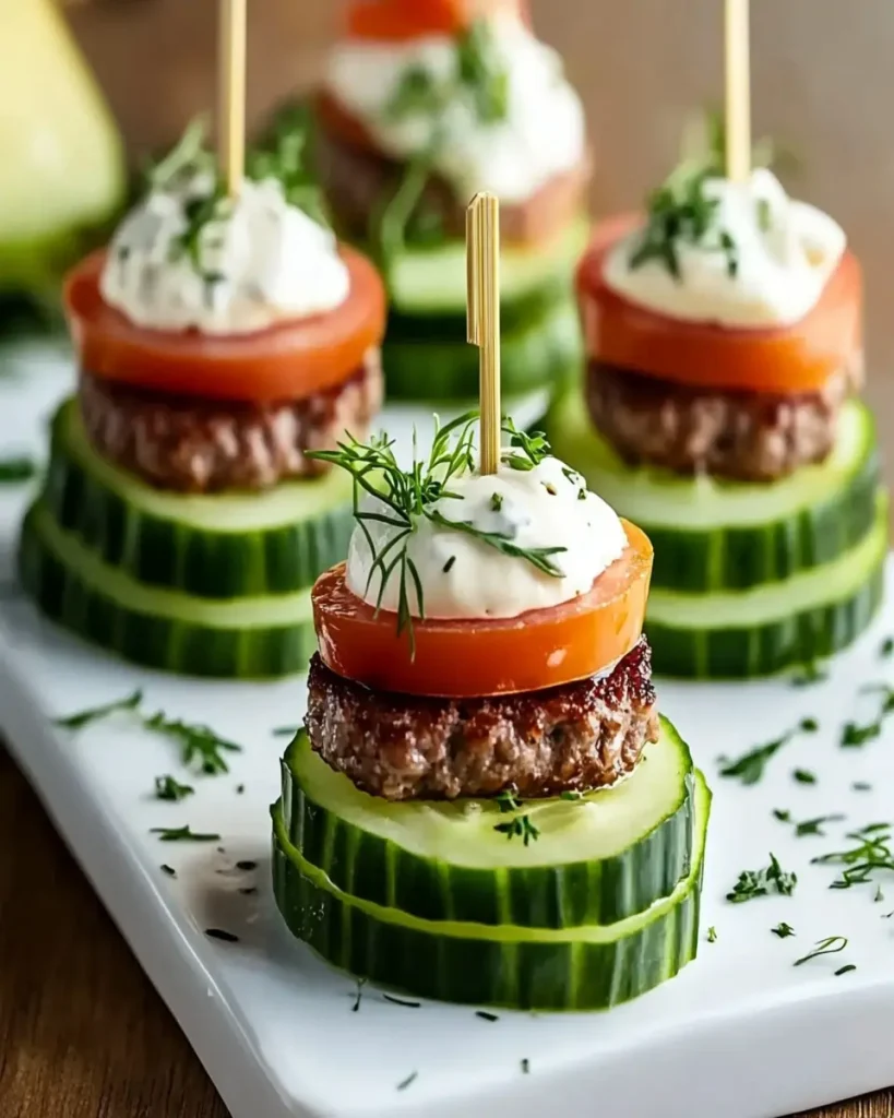 Mini Hamburguesas de Pepino First Image First Image