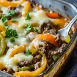 Cazuela de Philly Cheesesteak Baja en Carbohidratos First Image First Image