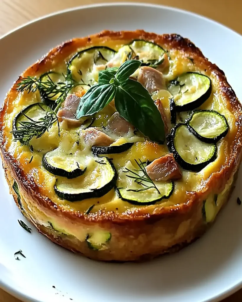 Clafoutis de Calabacín, Atún y Queso Fresco First Image First Image