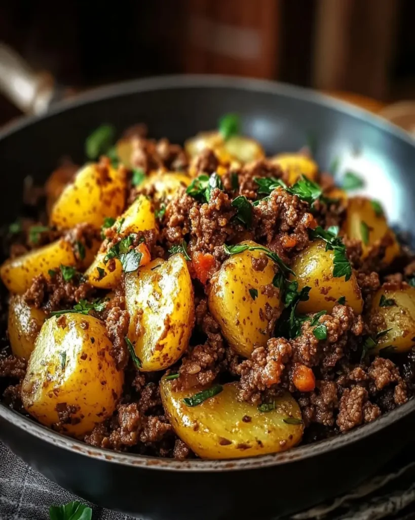 Tazón de Papas y Carne Molida al Horno First Image First Image