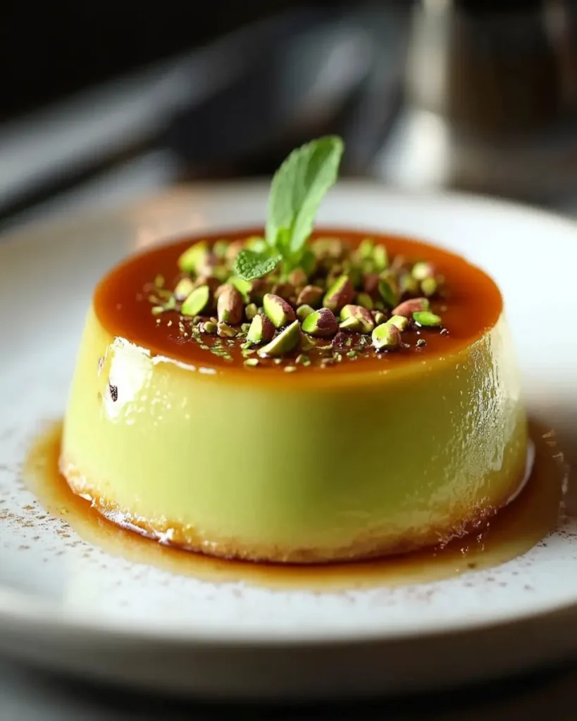 Flan de Pistache First Image First Image