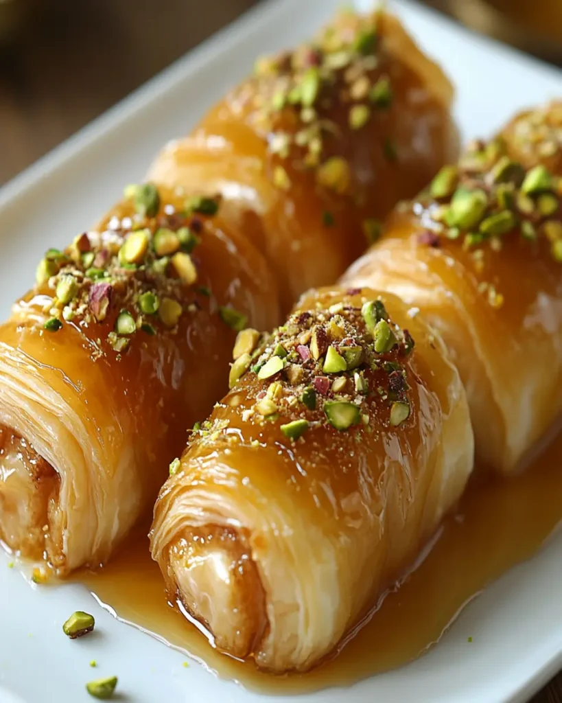 Rollos de cheesecake de baklava First Image First Image