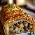 Strudel Salado de Champiñones con Puerros y Queso Parmesano First Image First Image