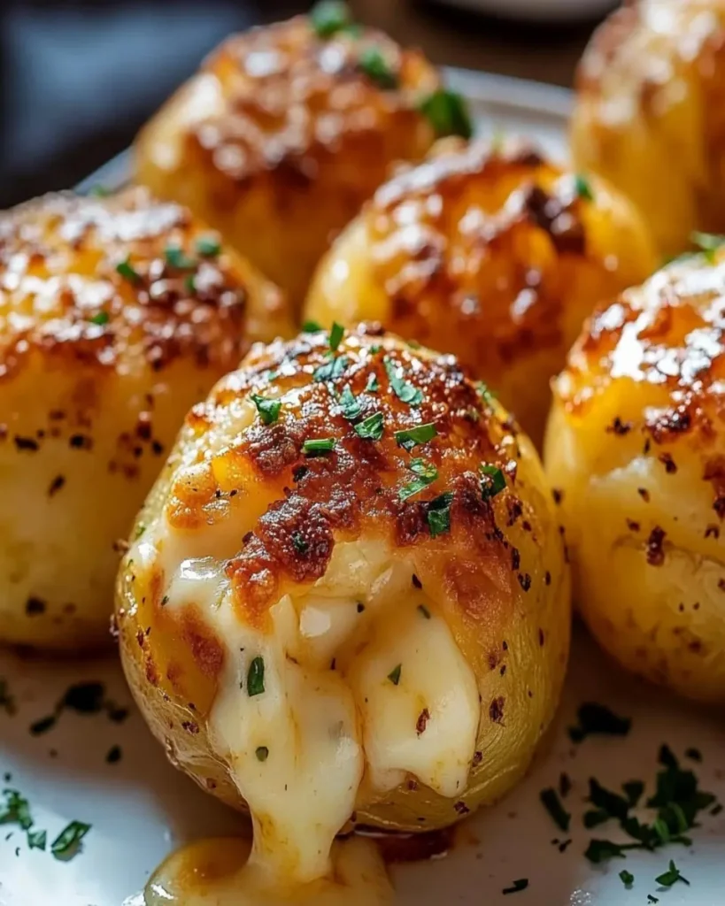 Bolas Crujientes de Papa y Queso con Mantequilla de Ajo First Image First Image