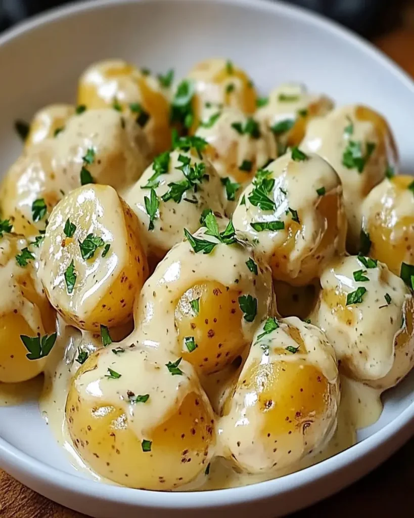 Papas Baby en Salsa Cremosa de Ajo First Image First Image