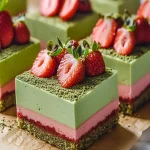 Barras de Crema de Fresa y Matcha Irresistibles First Image First Image