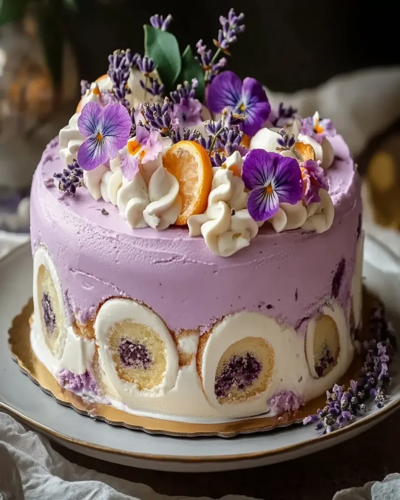 Pastel de Helado de Lavanda y Vainilla First Image First Image