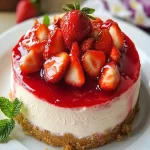 Cheesecake de Fresas Sin Hornear en 15 Minutos First Image First Image