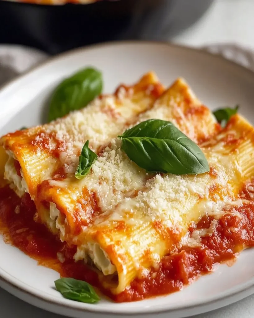 Manicotti Cremoso de Queso para Cenas en Familia First Image First Image