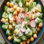 Ensalada de Garbanzos y Pepino con Aderezo Cremoso de Yogur First Image First Image