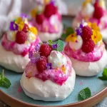 Bombas de Pavlova de Limón y Flor de Saúco con Crema de Frambuesa First Image First Image