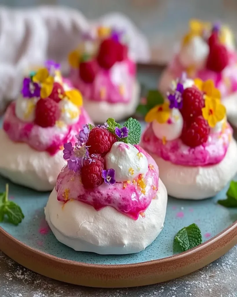 Bombas de Pavlova de Limón y Flor de Saúco con Crema de Frambuesa First Image First Image