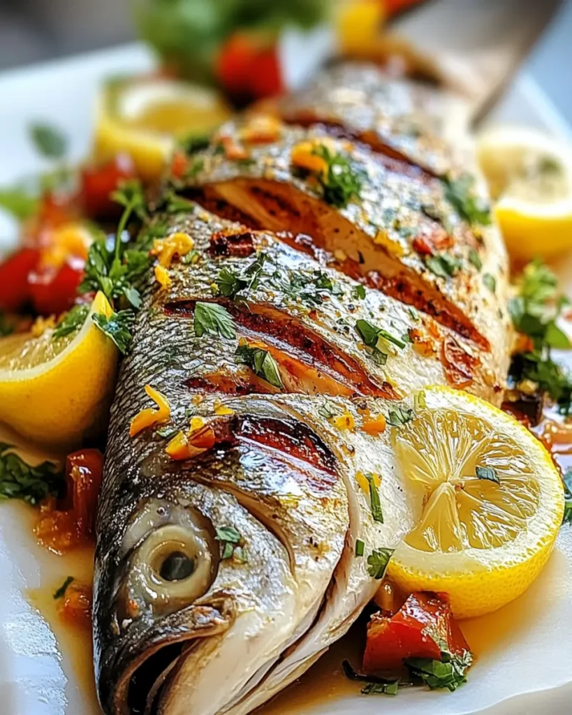 Pescado Asado con Limones y Hierbas Frescas First Image First Image