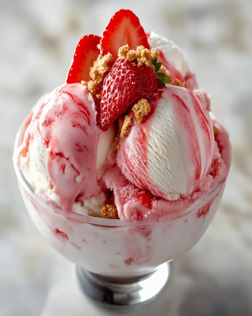 Helado de Cheesecake de Fresa First Image First Image