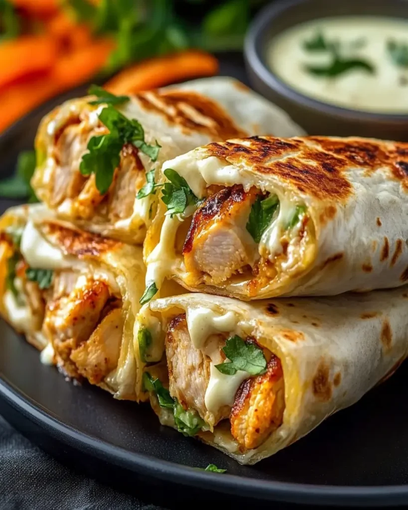 Wraps de Pollo con Ajo y Queso First Image First Image