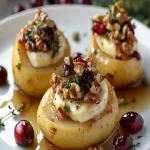 Peras al Horno con Brie, Nueces y Arándanos First Image First Image