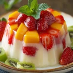 Gelatina de Queso Crema y Fruta First Image First Image