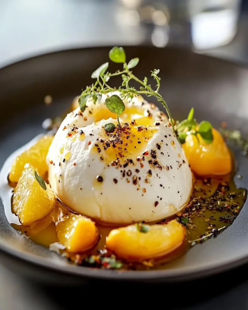 Burrata Disco Brillante con Aceite Cítrico Glitter First Image First Image