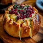 Tazón de Pan Relleno de Brie y Arándanos First Image First Image