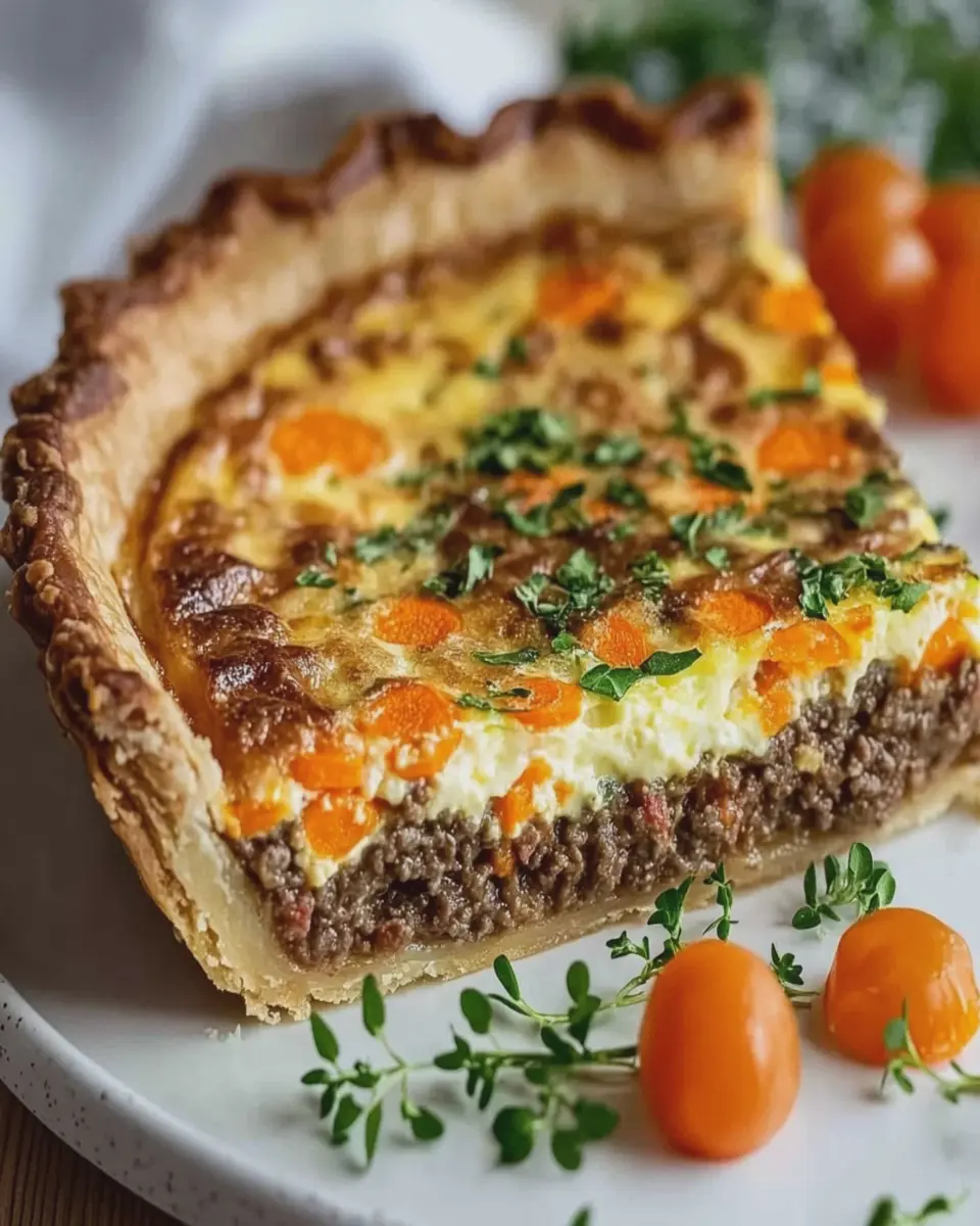 Quiche de carne picada y zanahorias First Image First Image
