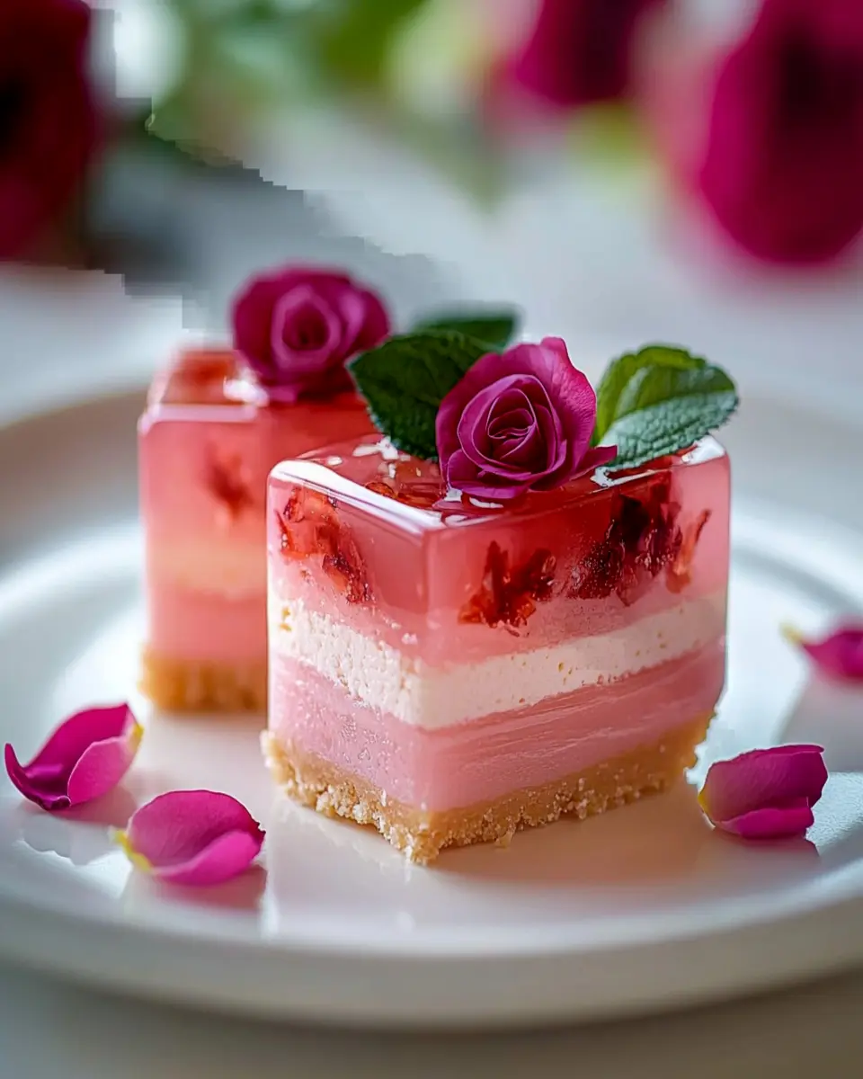 Tarta de Gelatina de Rosa Rosa First Image First Image