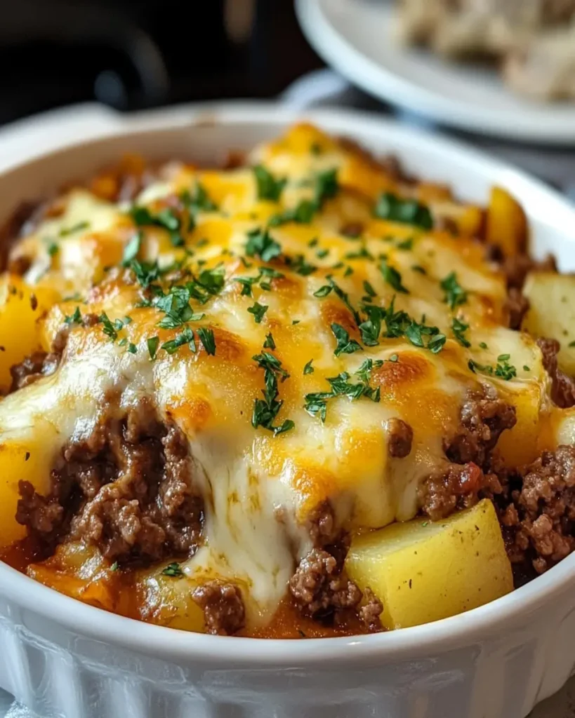 Cazuela Campestre de Carne Molida y Papas con Queso First Image First Image