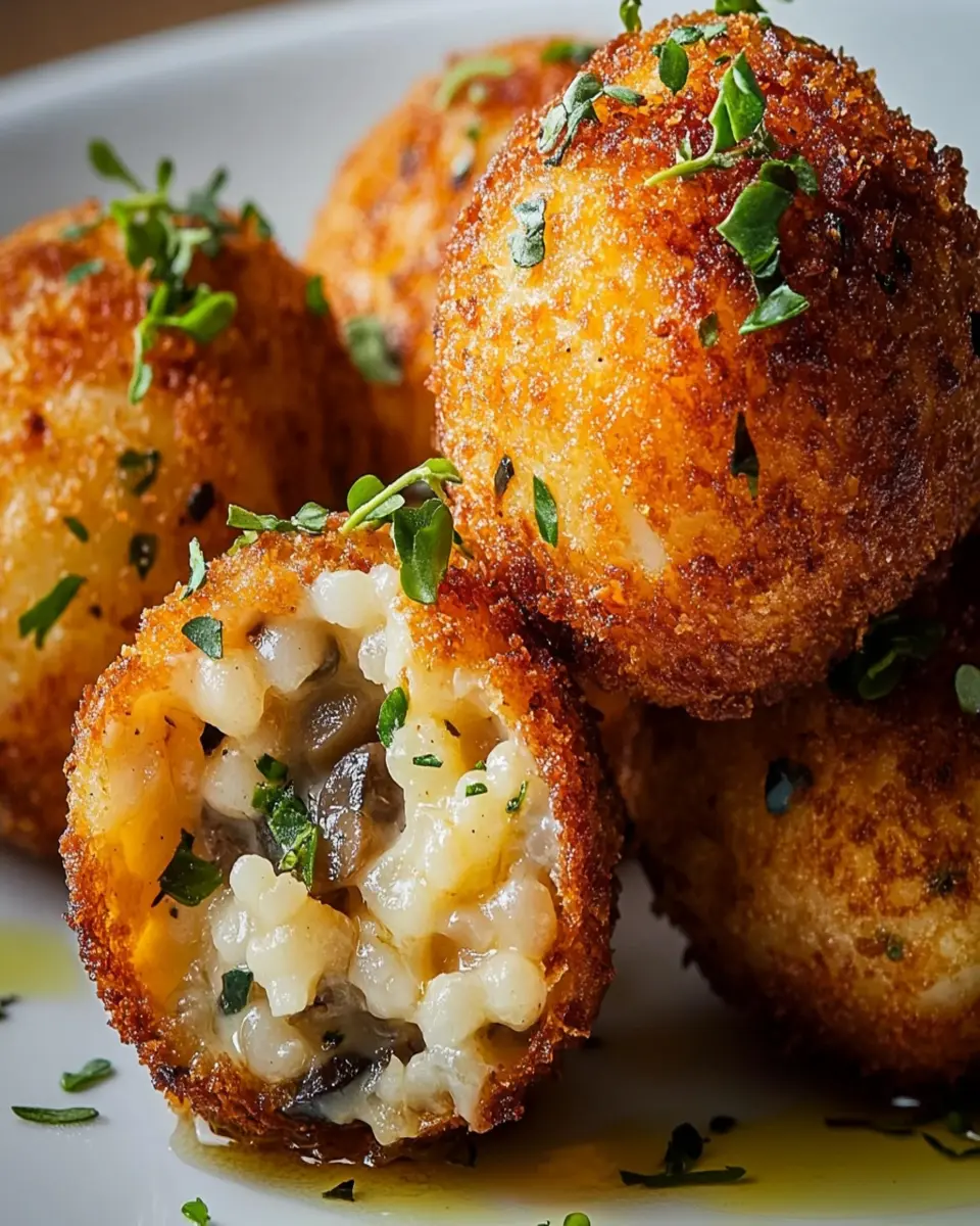 Arancini Cremosos de Champiñones y Gruyère First Image First Image