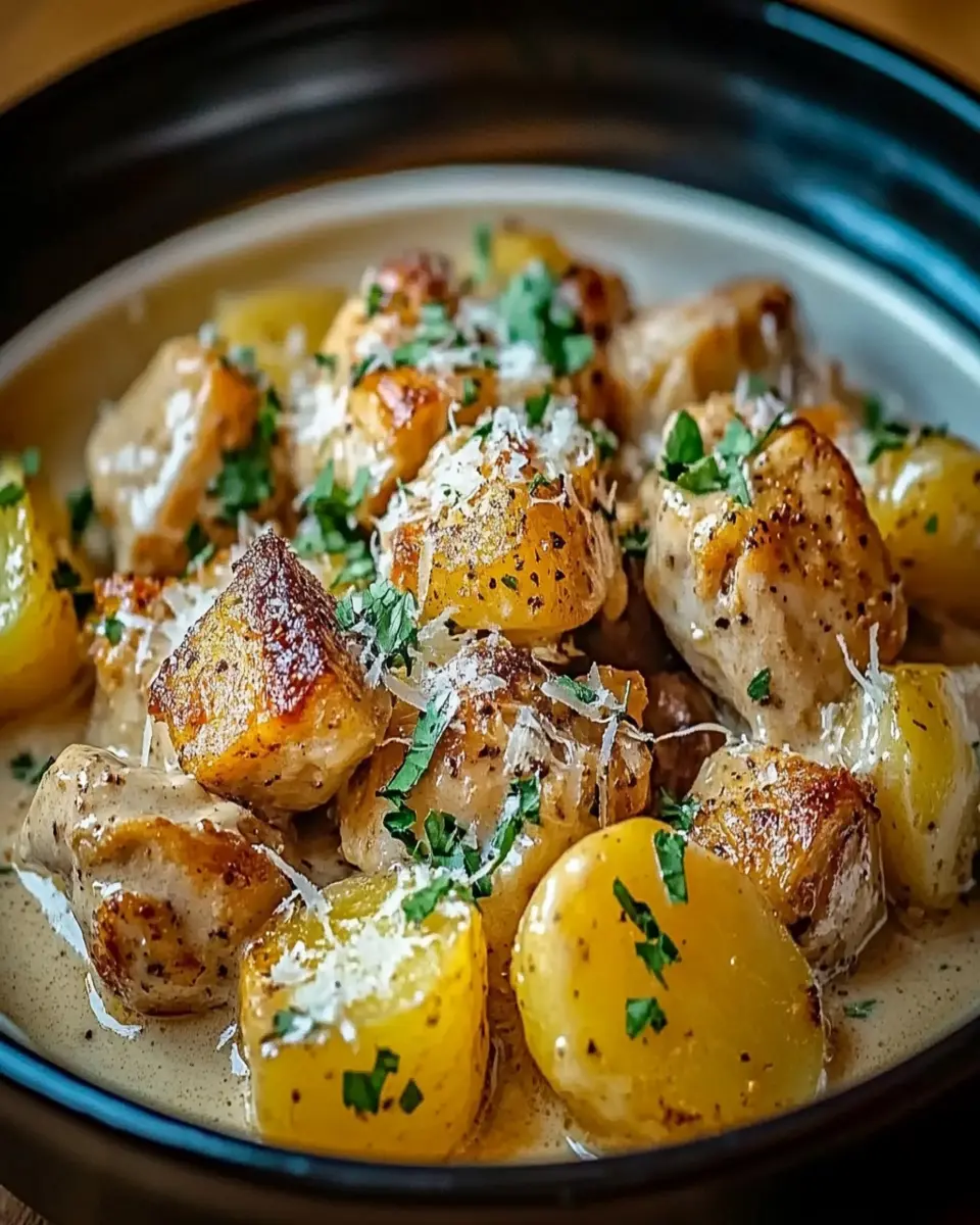 Cazuela de Pollo y Papas al Ajo con Parmesano First Image First Image
