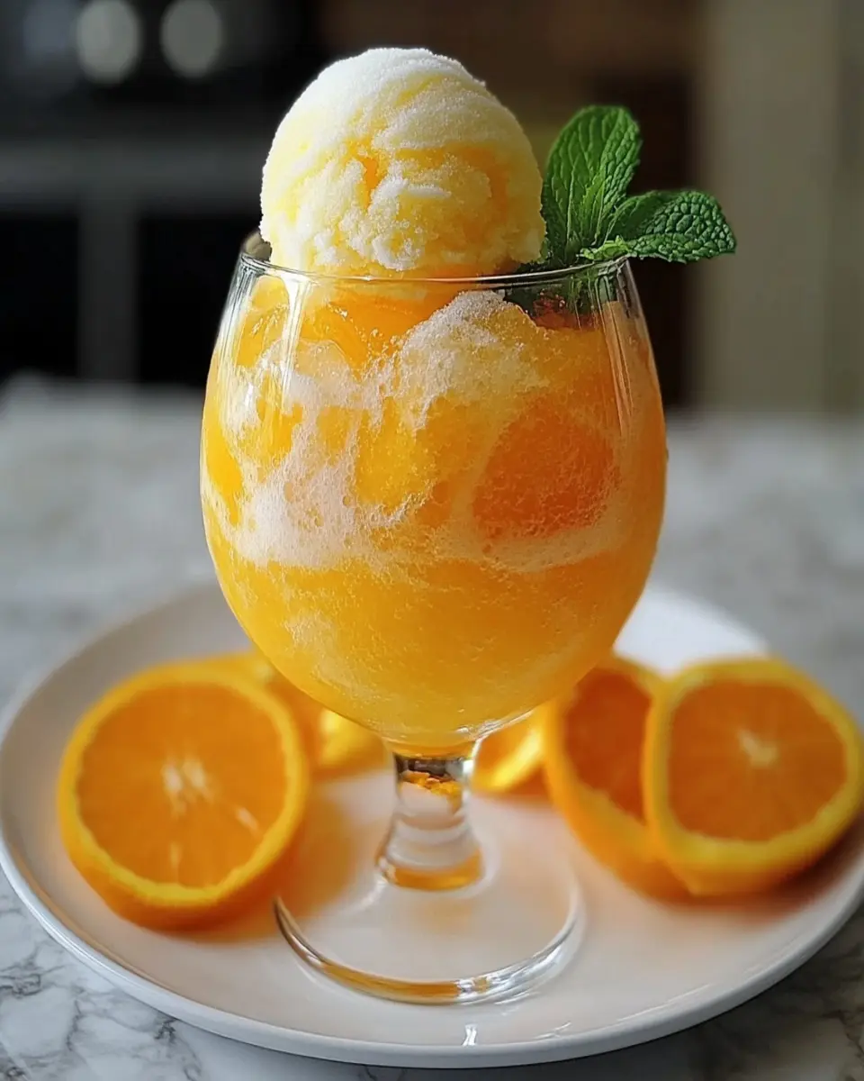 Refresco de Naranja y Sorbete First Image First Image