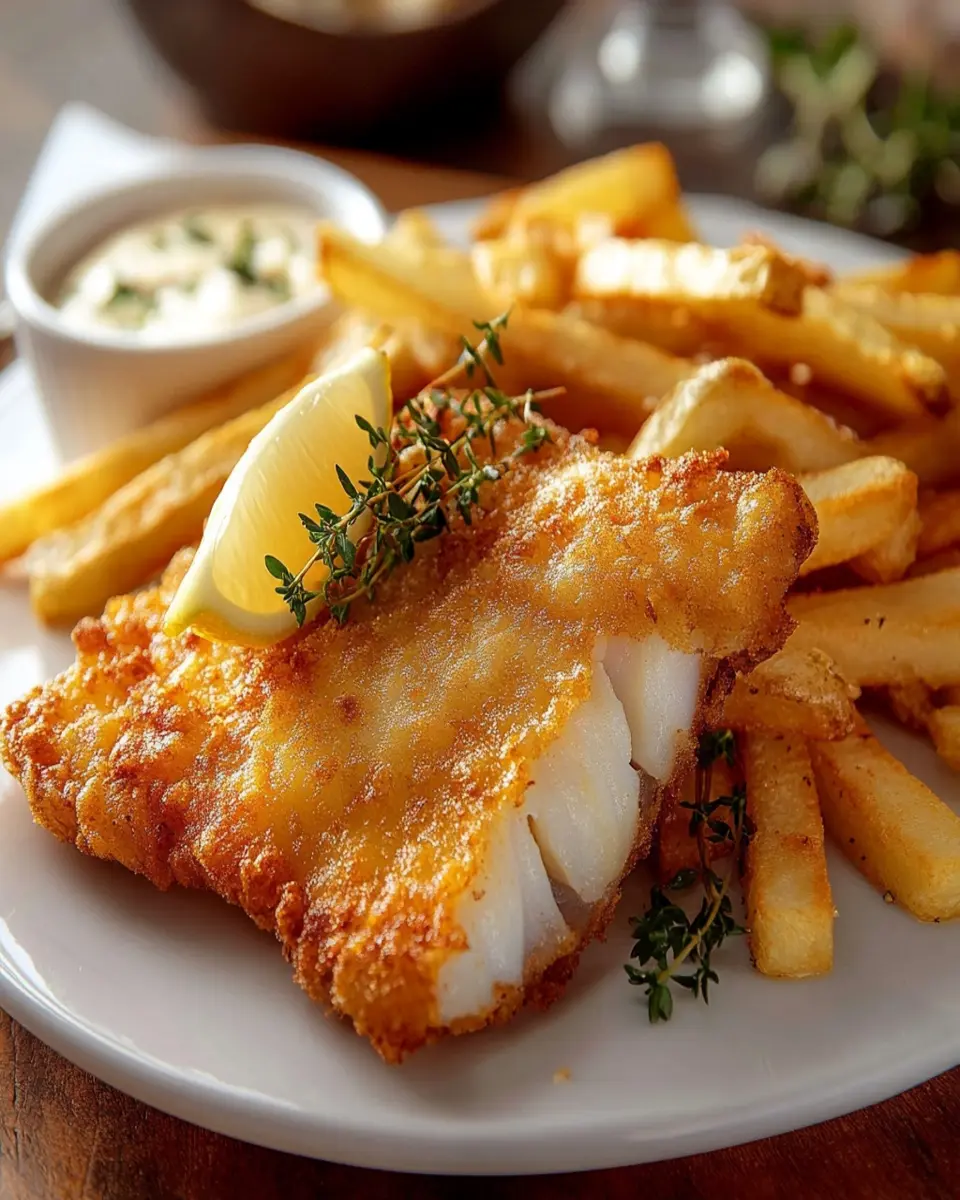 Pescado Crujiente con Papas Fritas First Image First Image