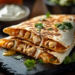 Quesadilla de Pollo al Ajo con Mantequilla Crujiente First Image First Image