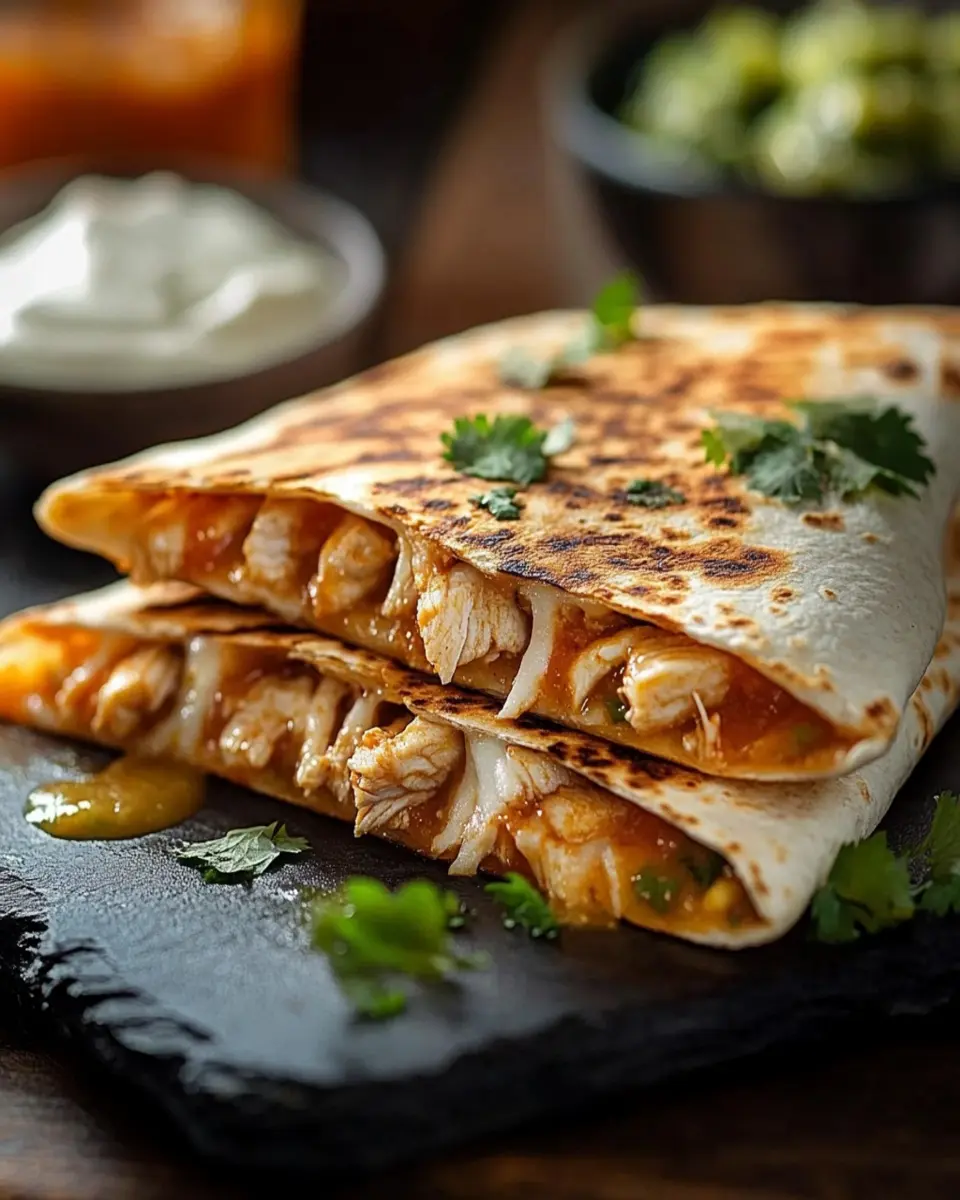 Quesadilla de Pollo al Ajo con Mantequilla Crujiente First Image First Image
