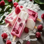 Paletas de Yogur de Frambuesa y Coco First Image First Image