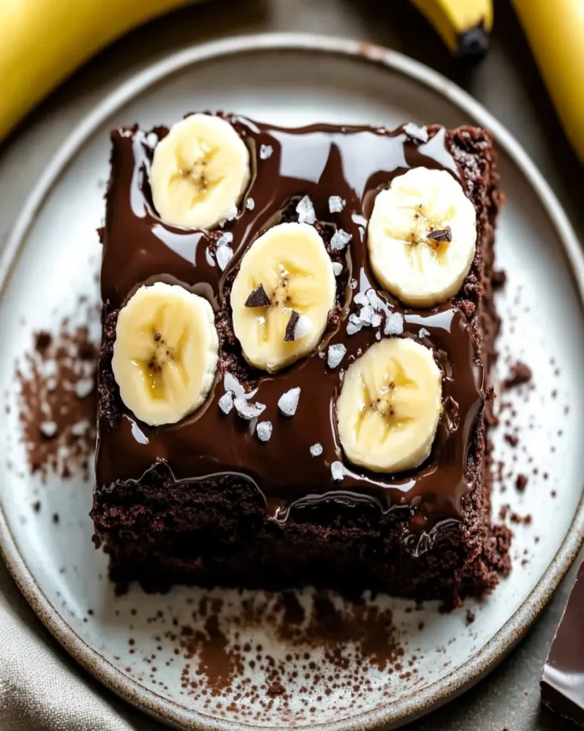 Brownies de Plátano Cubiertos de Chocolate First Image First Image