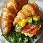 Sándwiches de Croissant para el Desayuno First Image First Image
