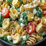 Ensalada de Pasta con Espinacas y Alcachofas First Image First Image