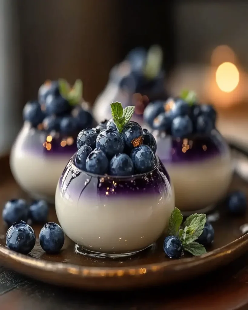 Bolas Cremosas de Mascarpone y Arándanos con Glaseado Brillante First Image First Image