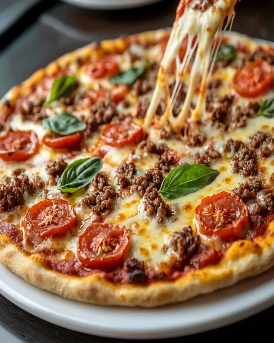 Pizza de Carne al Horno First Image First Image
