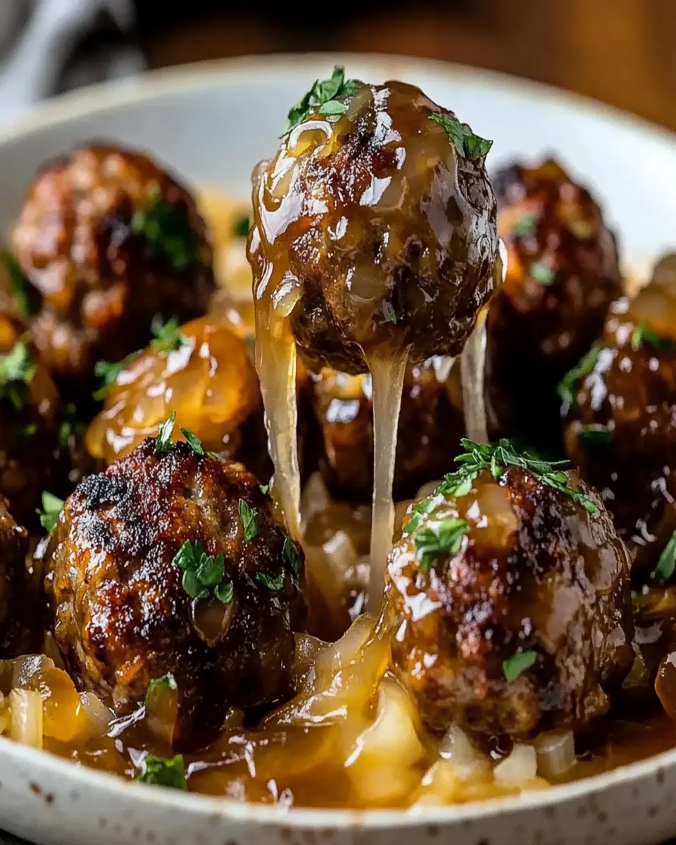 Boulettes de Carne con Cebolla Francesa y Salsa Sabrosa First Image First Image