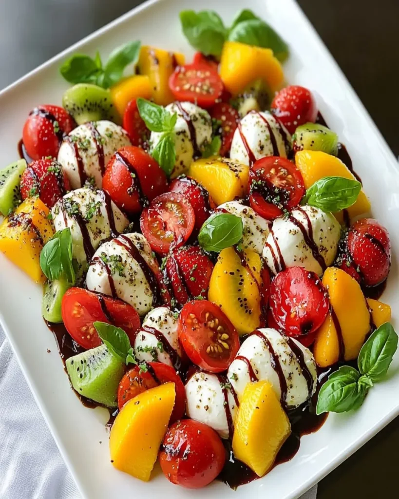 Ensalada Caprese de Frutas de Verano First Image First Image