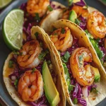 Tacos de Camarones con Miel y Chipotle First Image First Image