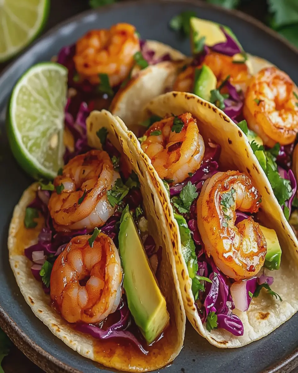 Tacos de Camarones con Miel y Chipotle First Image First Image