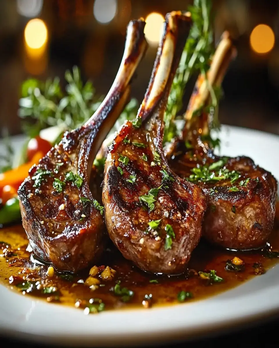 Chops de Cordero Jugosos con Mantequilla de Ajo First Image First Image